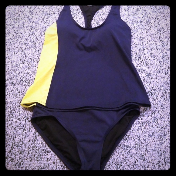 Tommy Hilfiger Navy Blue Tankini Swimsuit Size M - Picture 1 of 5